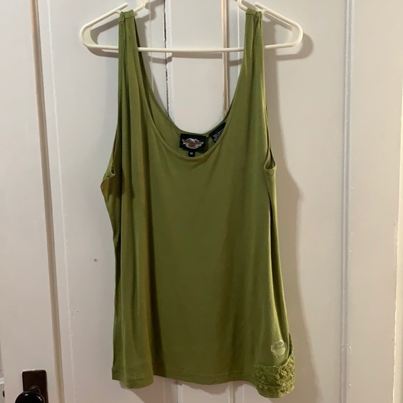 Harley-Davidson Tops - Harley Davidson Green Scoop Neck Tank Top